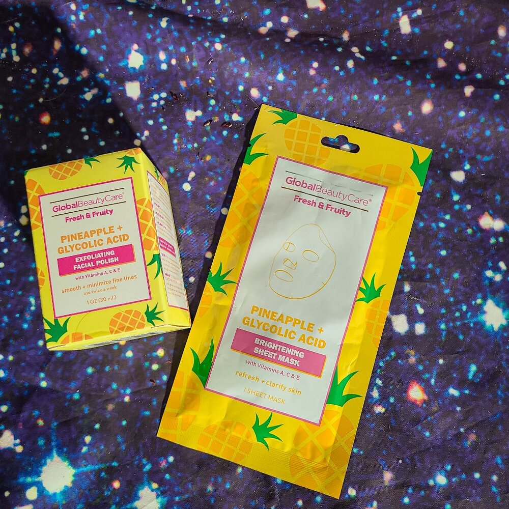 Global Beauty Care Pineapple Glycolic Polish Exfoliating facial polish+mask NE